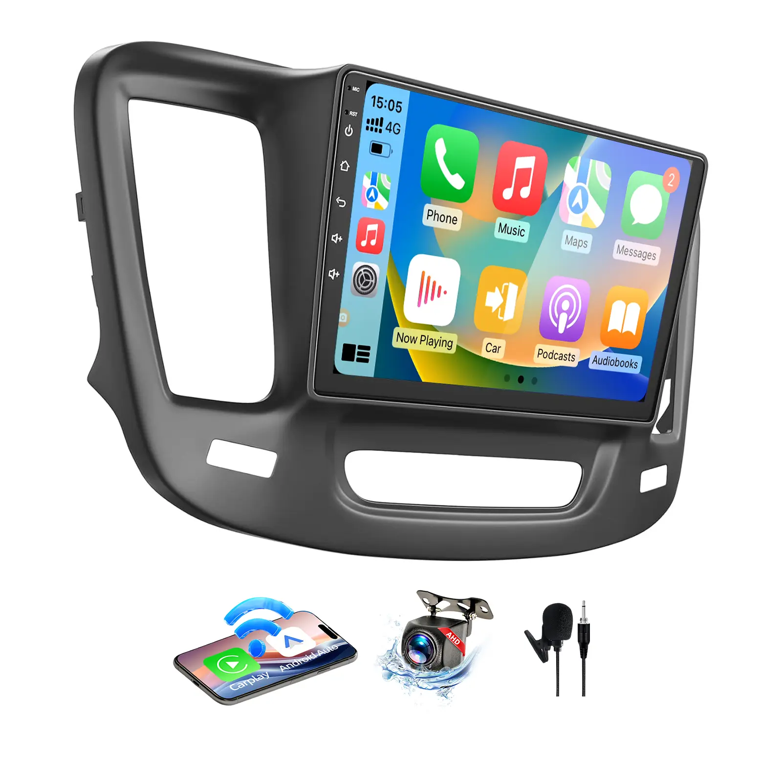 9" HD Touch Screen Car Media Player for Chrysler 200/200C/200S (2015-2019) - Android 13, 2+64GB, Wireless CarPlay, Android Auto, GPS Navigation, Bluetooth, FM, Wi-Fi, 1080P Backup Camera, Chrysler 200S