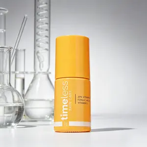 Timeless Skin Care 20% Vitamin C+E Ferulic Acid Serum 30ml – Brighten Dull Skin, Fade Dark Spots, Repair Damaged Barrier, Anti-Aging, Antioxidant Protection, Hydrate & Even Skin Tone