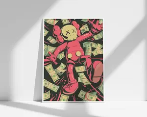 Hypebeast Single Poster,Printable KAWGraffiti Poster,KawSs Dollar,Hypebeast Toys,Hypebeast Sneaker, Sneaker Print - No Frame