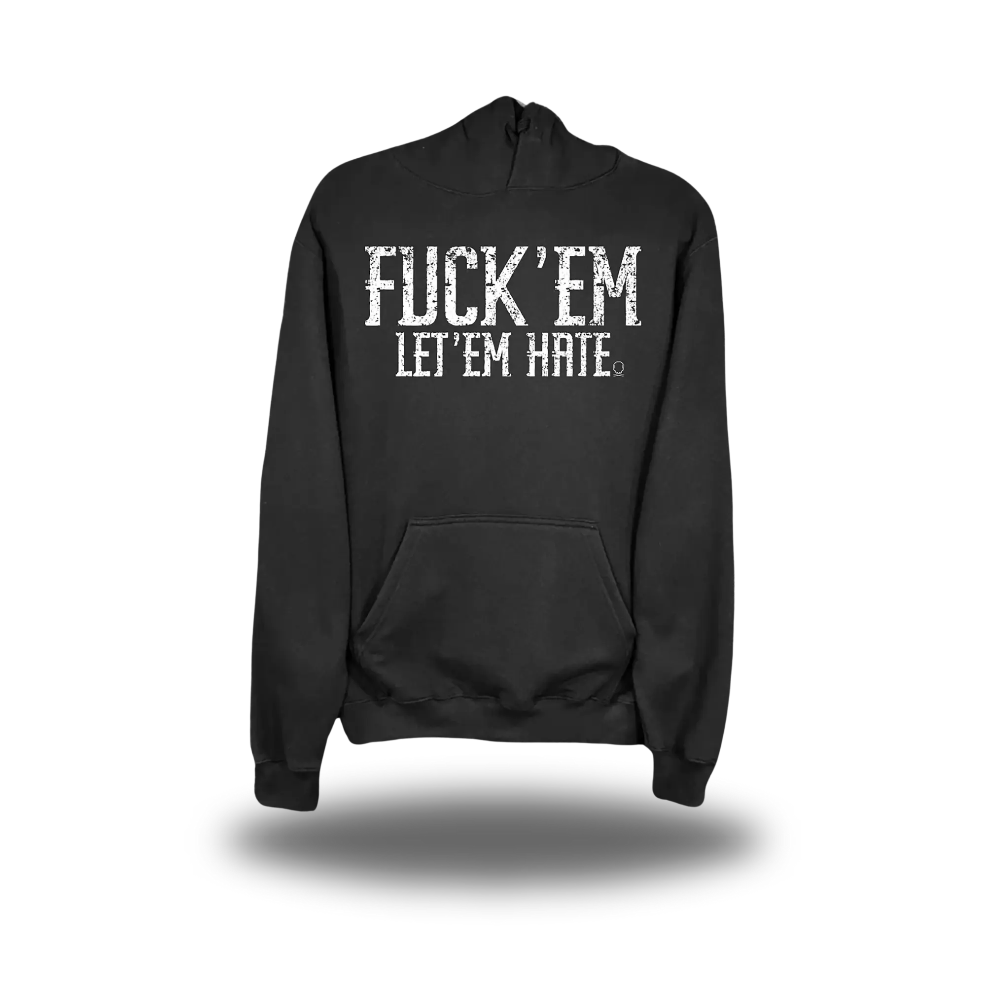 Men's "Fuck Em Let Em Hate" Hoodie, Menswear Casual Street Fashion Top, Comfortable Sweatshirt, Tops, Sweatshirts