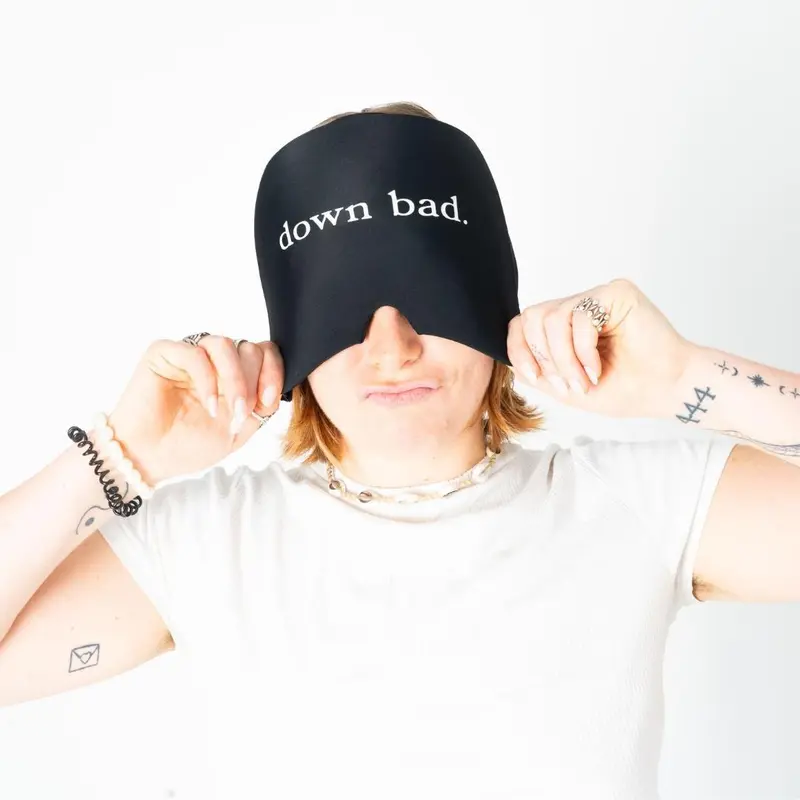 Hangover Relief Cap "Down Bad" Soft Squishy Silicone Gel Stretchable Design for Comfortable Fit and Relieve Hangover Symptoms