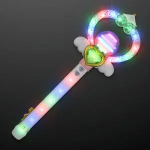 Magical Girl Pretty Princess Light Up Wand For Raves, Cosplay, and Music Festivals