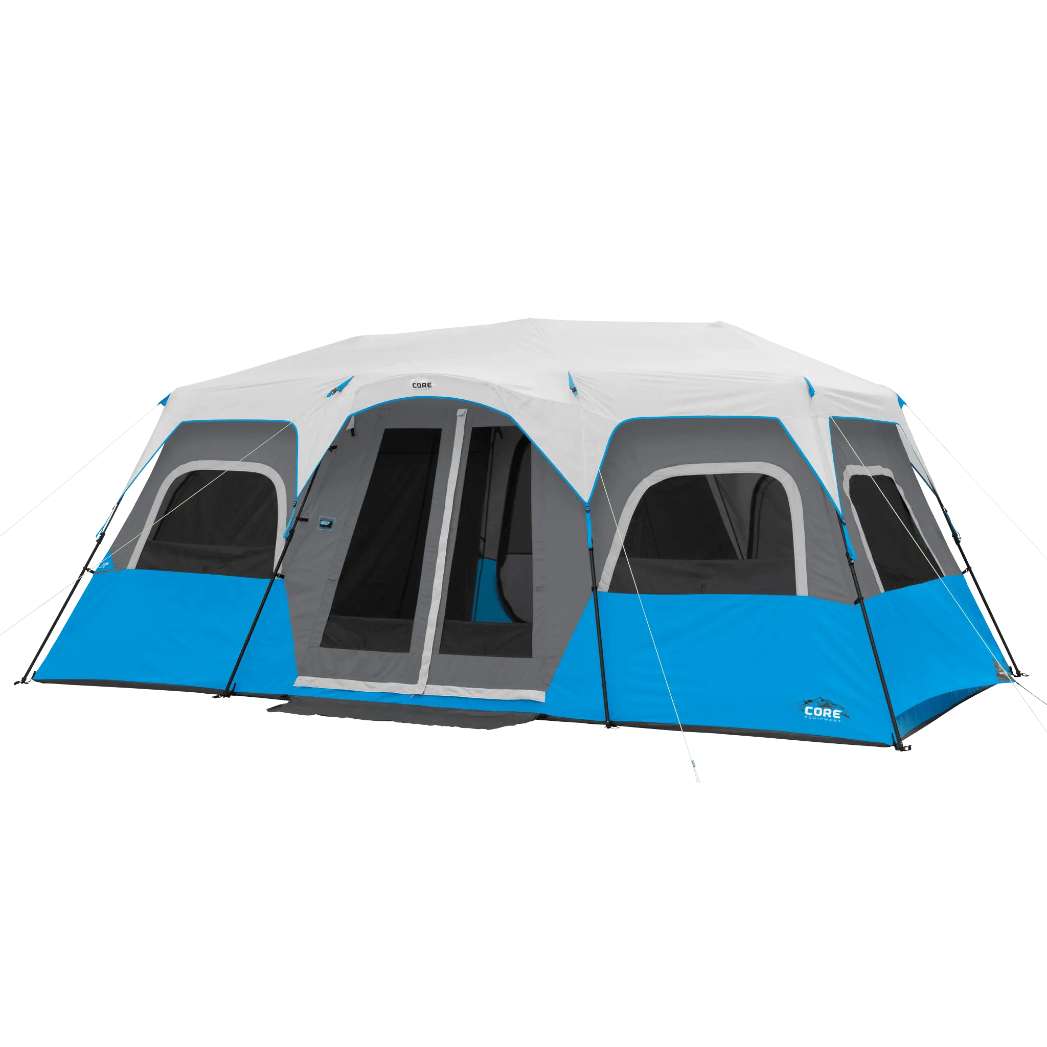 12-Person Large Instant Cabin Tent with LED Lights, Room Dividers, H2O Block Technology for Camping & Hiking
