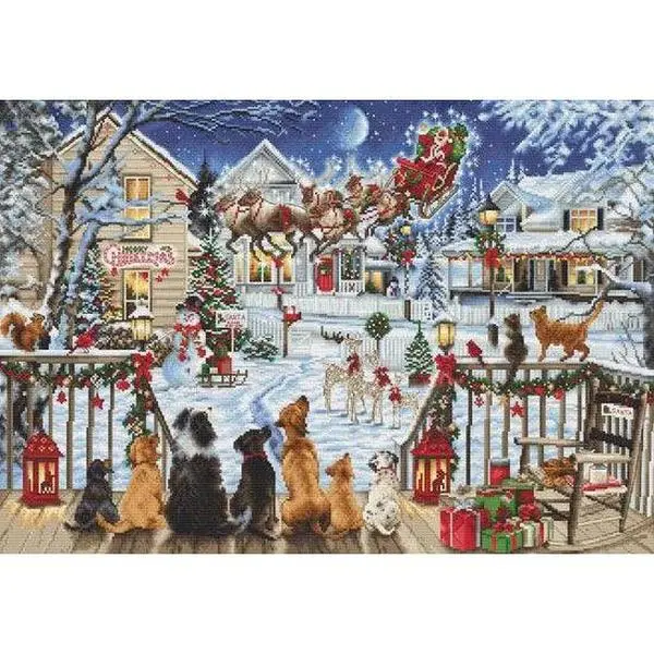 Pets On The Porch Counted Cross-Stitch Kit by Luca-S B2423L