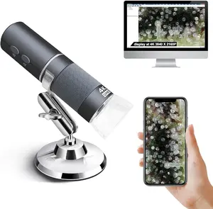 4K WiFi Microscope for  Android PC, 50-1000X USB Digital Microscope  Super  Endoscope Camera Compatible with  Cellphones iPad Android Tablet Windows  Chrome Linux