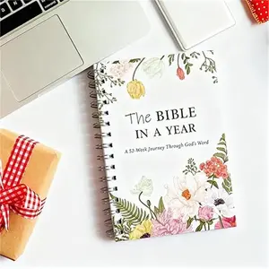 52-Week Bible in a Year Journal Guided Christian Devotional Planner for Daily Prayer & Faith Growth Perfect Religious Gift & Floral Christian Journal