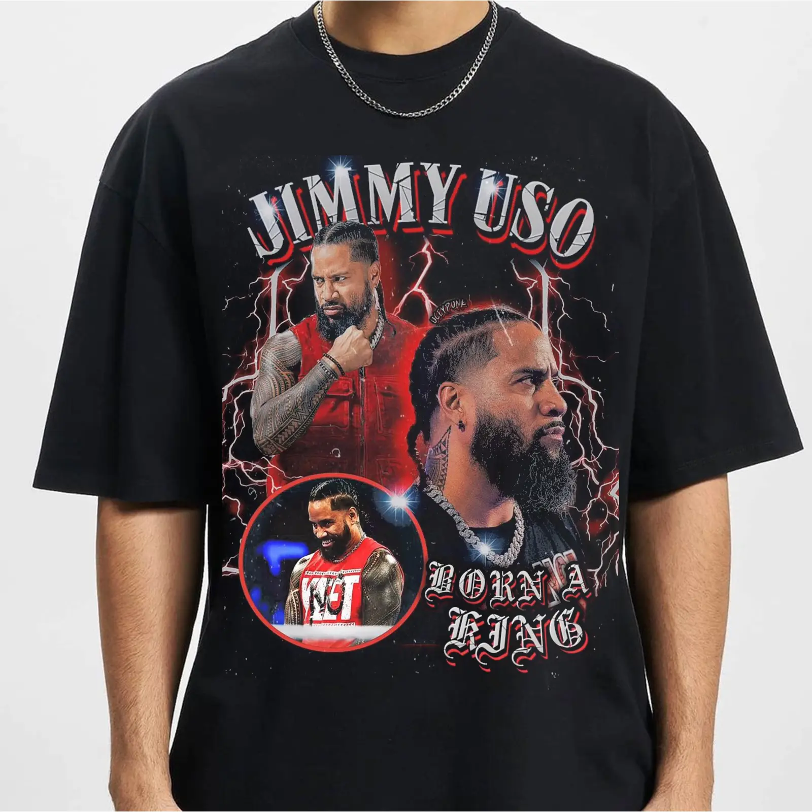 Jimmy Uso Tribal Rhythm Black T-Shirt – Dynamic WWE Superstar Graphic Tee, Unisex Everyday Fit, Ideal for Uso Fans & Collectors