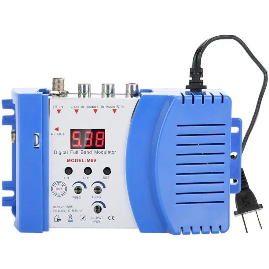 Digital rf modulator for tv avrf avtv converter vhf uhf 110240v digital modulator rf modulator us plug