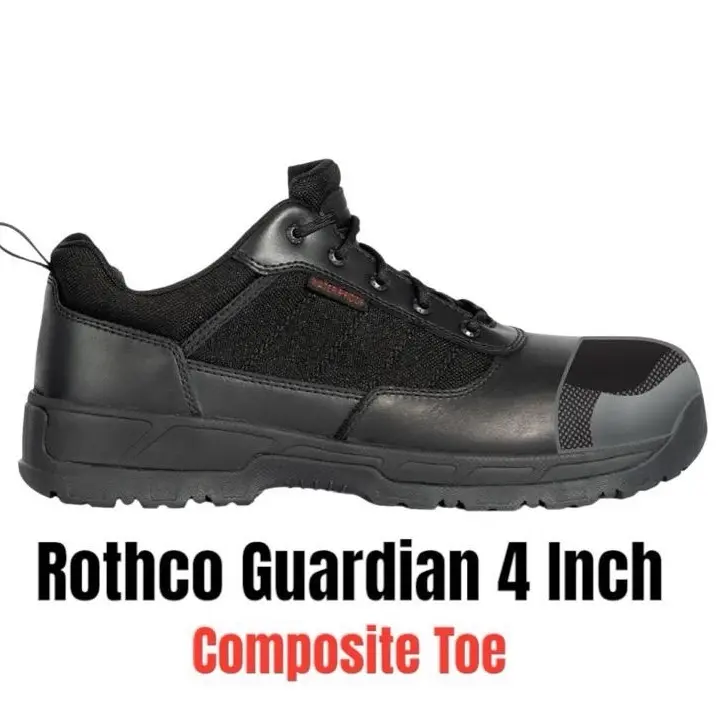 ROTHCO Men's Guardian 4-Inch Composite Toe Tactical Work & Safety Boots - Waterproof Leather & Mesh, Non-Slip Sole, Fashion Preppy Sweet Party Walking Shoes, Vintage, Laces, Classic, Nylon, Athletic