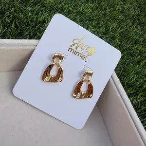 Elegant Moore Gold-Tone Geometric Dangle Earrings for Women Fashion Accessories