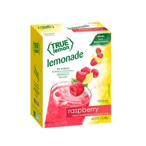 True Lemon Raspberry Lemonade 30 ct - Refreshing Lemonade with Real Lemon Flavor and Raspberry Slices Fruit Sugar