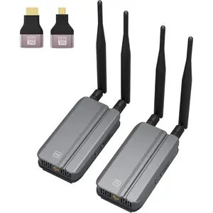 HDMI Transmitter and Receiver,1080P60fps  HDMI Extender 1000FT with IR, 9 Channels 5.8G Auto-Tuning, Dual Hdmi Output & Loop Out, for Streaming from STB, PC, DVD to TV,