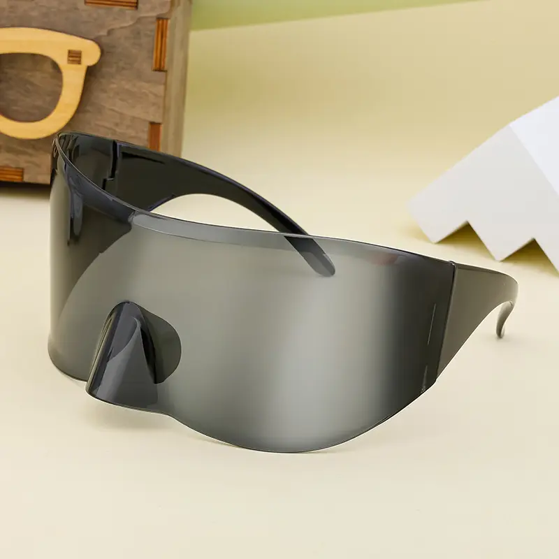 Outdoor riding mercury sunglasses women's integrated large frame sunscreen sunglasses men's sports windproof glasses shades