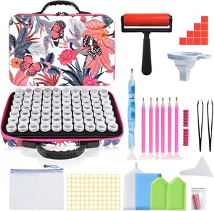 70 Slots  Painting Storage Containers, 5d  Art Accessories and Tools,  Painting Accessories Kit DIY Art Craft  Beads Rhinestones Organizer Box()