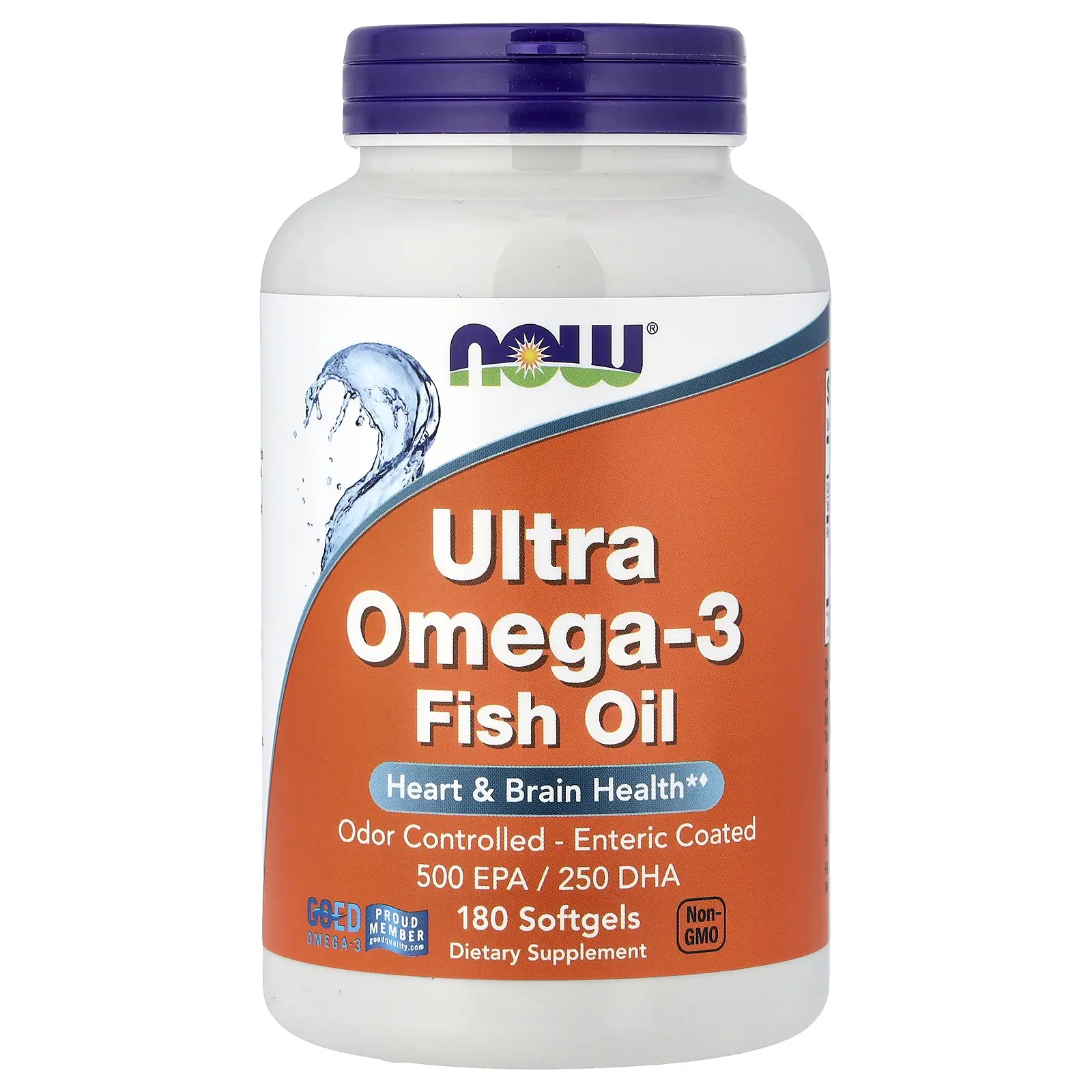 NOW Foods Ultra Omega-3 Fish Oil, 180 Softgels