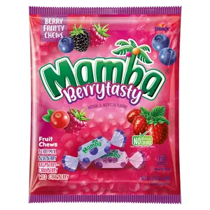 Mamba Tropics Assorted Fruit Chews   - Fun Flavor Combos with Mango Orange Apple Kiwi Pineapple Coconut Peach and Dragonfruit
