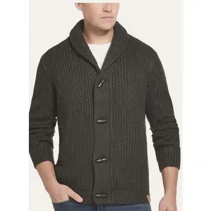 Cardigan with Toggles in Carbon Heather