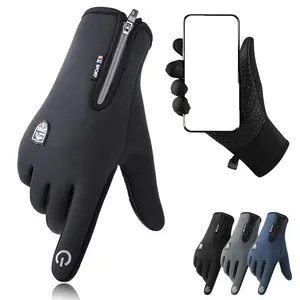 Outdoor Heating Gloves Waterproof Touchscreen Thermal Zipper for Men Women Cycling Skiing Hiking Winter Adventures Hand Cover Hand Protector