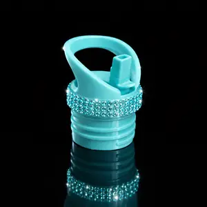 Glam Aquamarine Straw Lid