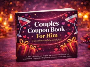 Couples Coupon Book For Him: The Ultimate Relationship Perk: 55 Naughty, Fun and Romantic Love Coupons for Boyfriend or Husband. A Playful Couples Gift for Anniversaries, Birthdays and Valentine’s Day