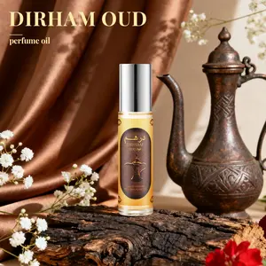 Dirham Oud Eau De Parfum, Unique Oud Wood Theme, Features Bergamot, Rose, Myrrh, and Cedar, Elegant Fragrance for Sophisticated Style, Invigorating Fragrances, Aromatic Woody Fragrance