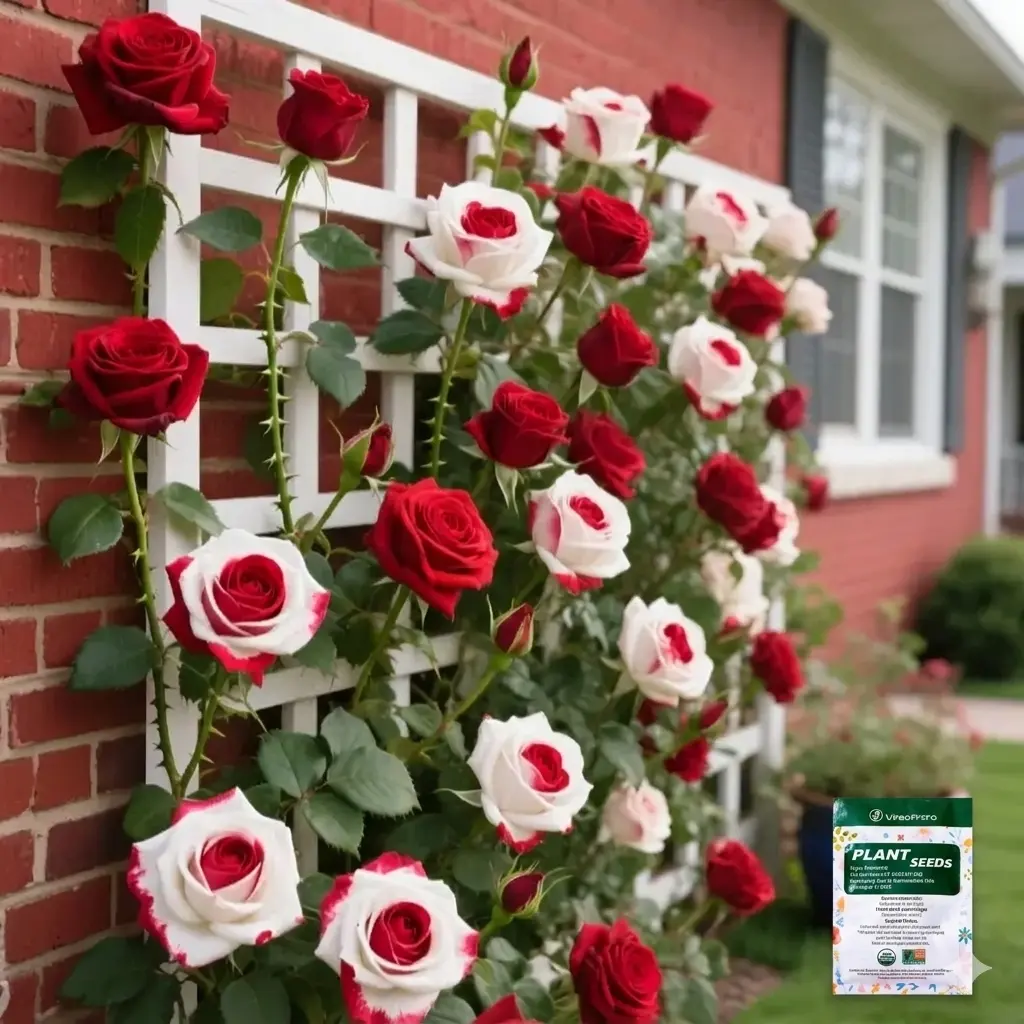 Red & White Rose Garden Growing Set | Fragrant Blooms for Outdoor Yard Patio Balcony Flower Beds Full Sun Easy Care
