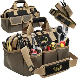 Heavy Duty Tool s for Men/Women. 14 Inch Small Wide Mouth Mechanic/plumber/Contractor/Electrician Tool  Organizer 22Pockets Soft Portable Tools s Organizer Tool for plumbing