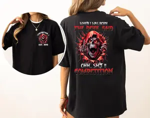 Personalized When I Was Born The Devil Said , Oh Sh!t Competition Shirt, Generation X T-Shirt, Gen X Devil Shirt, Generation X Shirt, Full Colors, Full Sizes, For Men, For Women