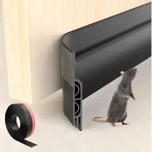 39" Black Under Door Draft Stopper Exterior,Bottom Door Sweep Sound Proofing,Soundproofing Noise Blocker,Gap Filler Soundproof Seal Strip