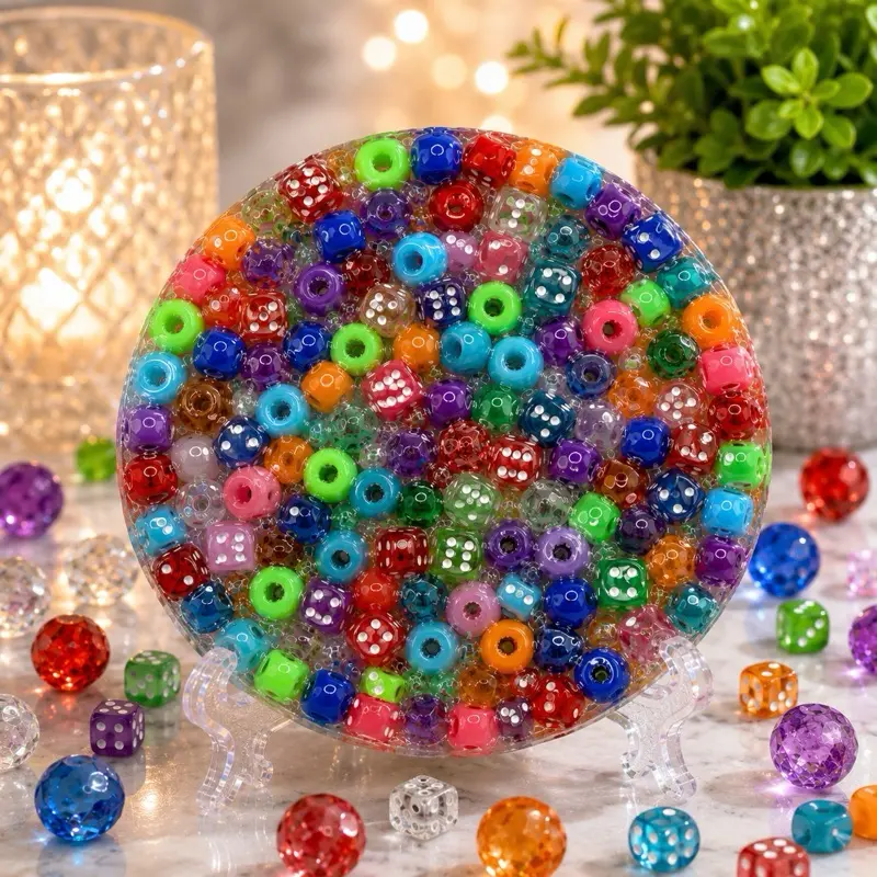 Rainbow Dice Remeltable Picky Pad with Reusable Tray for Anxiety ADHD Skin Picking Soft Soothing Texture Microwavable Unisex Fidget Fun Stress Relief Colorful