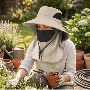Unisex Sun Hat with Face & Neck Flap – UV Protection Cap for Gardening, Lawn Work, Hiking, Fishing, Sports #SunHat, FishingHat, UVProtection