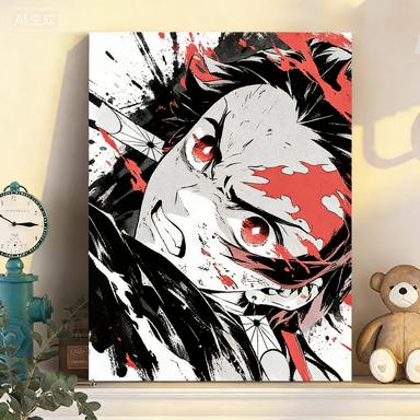 Demon Slayer Anime Hashira All Members Poster, Tanjiro Kamado Decorative Wall Art, Anime Home Decor for Bedroom Living Room, Waterproof Fade-Resistant, Ideal Gift for Anime Fans