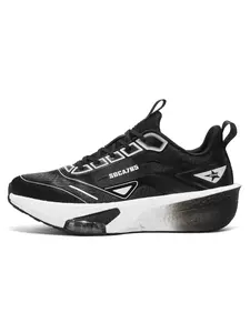 Trendy Hollow Out Running Shoes for Men, Breathable Mesh Lightweight Rebound Sports Shoes, Soft Elastic Height Boost Anti-Slip Dad Sneakers, Streetwear Fashion