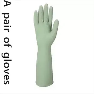 Women's Latex Dishwashing Gloves, Waterproof Durable Rubber Cleaning Gloves, New Material, 33cm Long, Perfect for Kitchen Use