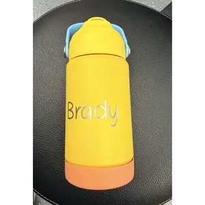12oz Kids Engraved Flip Top Tumbler Cup - Silicone Bottle for Birthday, Easter Kitchenware Drinkware