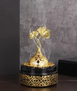 Portable TREE Incense BURNER gold plated