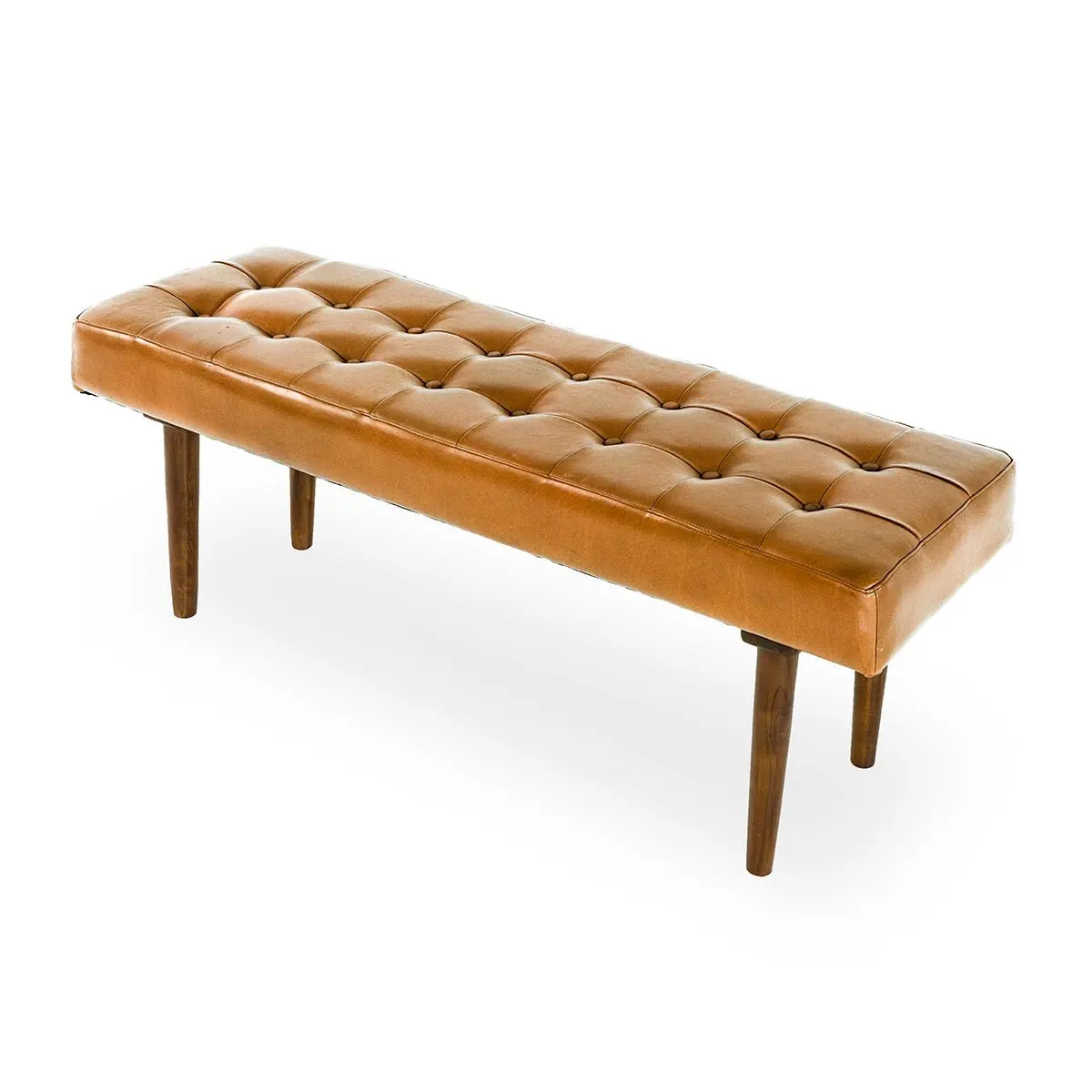 Banten Tan Leather Bench Banten Tan Leather Bench