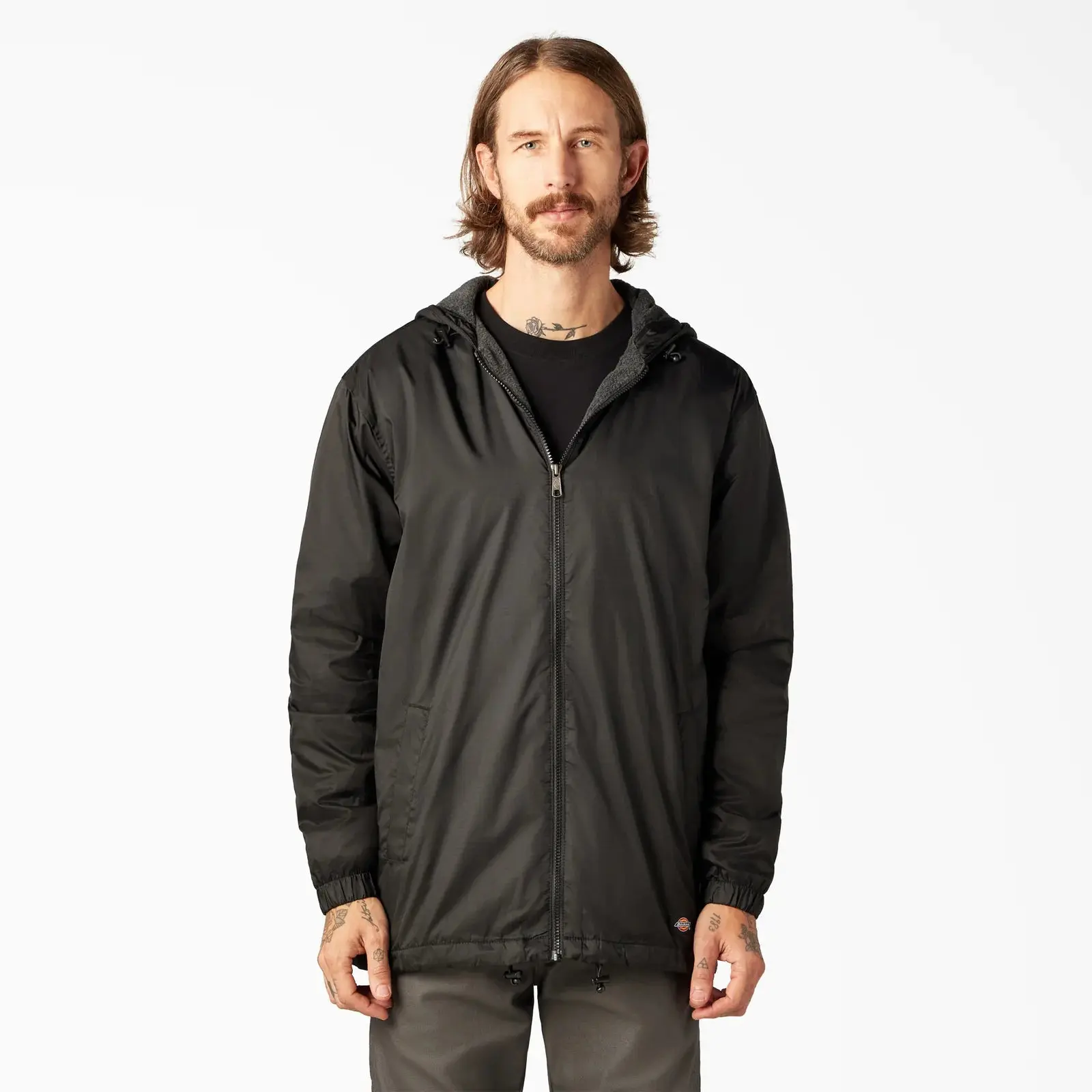 Dickies Fleece Lined Nylon Hooded Jacket Dickies Fleece Lined Nylon Hooded Jacket