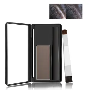 Hair Shadow Powder Kit, Root Touch Up Powder Cover Hair Color, Temporary Concealer Powder with Brush for Gray Hair Root
