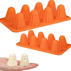 Chocolate silicone molds, ice cube molds, and ghost pattern molds are suitable for holidays such as Halloween, Christmas, Easter, and Thanksgiving. They can be used to make gummies, chocolates, cakes, plaster, resin, epoxy resin, and candles.
