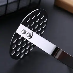 Manual Mash and Food Masher - Creating Perfect Mashed Potatoes, Guacamole, and Baby Food Through Ergonomic Grip and Effortless Squeezing - Commercial Grade, Easy to Clean