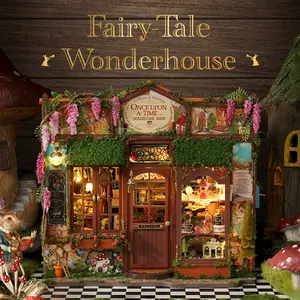 Cuteroom F-068 Fairy Tale Kingdom Miniature Model Kit, Miniature Set, DIY Handmade Toy House with LED Lights, Perfect Gift for Craft Lovers