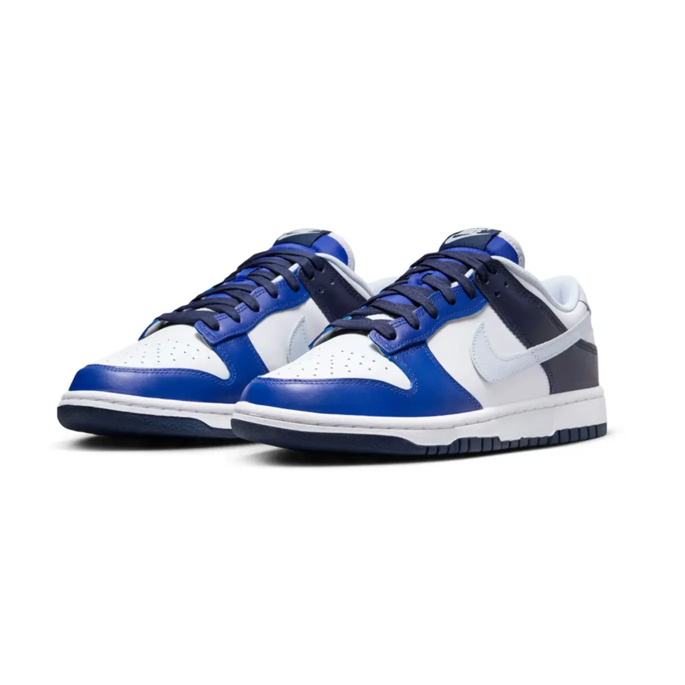 Men's Nike Dunk Low White/Football Grey-Game Royal (FQ8826 100)