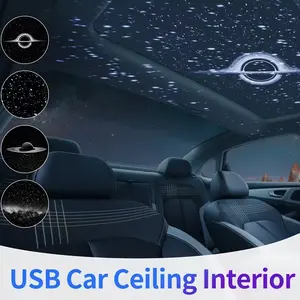 USB Car Roof Star Projector Night Light, 360° Rotatable & Portable, Auto Interior Decoration Lamp, Car Decorative Light, Suitable for Car/Ceiling/Bedroom/Party Decoration