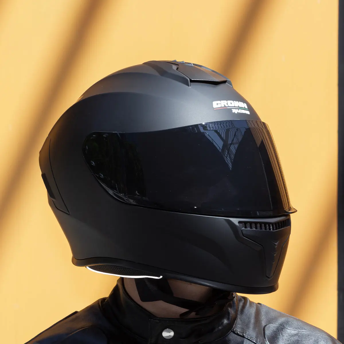 Crown Racing TQ801 Full Face Motorcycle Helmet, DOT, 2 Shields