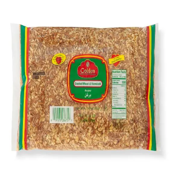 Golden Cracked Wheat #2 Vermicelli Bulgur – 2 lb (32 oz) | Authentic Middle Eastern Bulgur Wheat | Perfect for Pilaf, Soups, Salads & Traditional Recipes