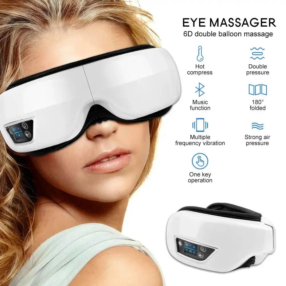 Electronic eye Massager 6D Smart Airbag Vibration Eye Care