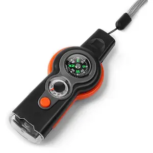 Emergency survival function whistle, outdoor multifunctional tool safety whistle, with lanyard, ideal choice for kayaking, rowing, hiking, camping, rock climbing, hunting, fishing, rescue signalsRAIMENTRY