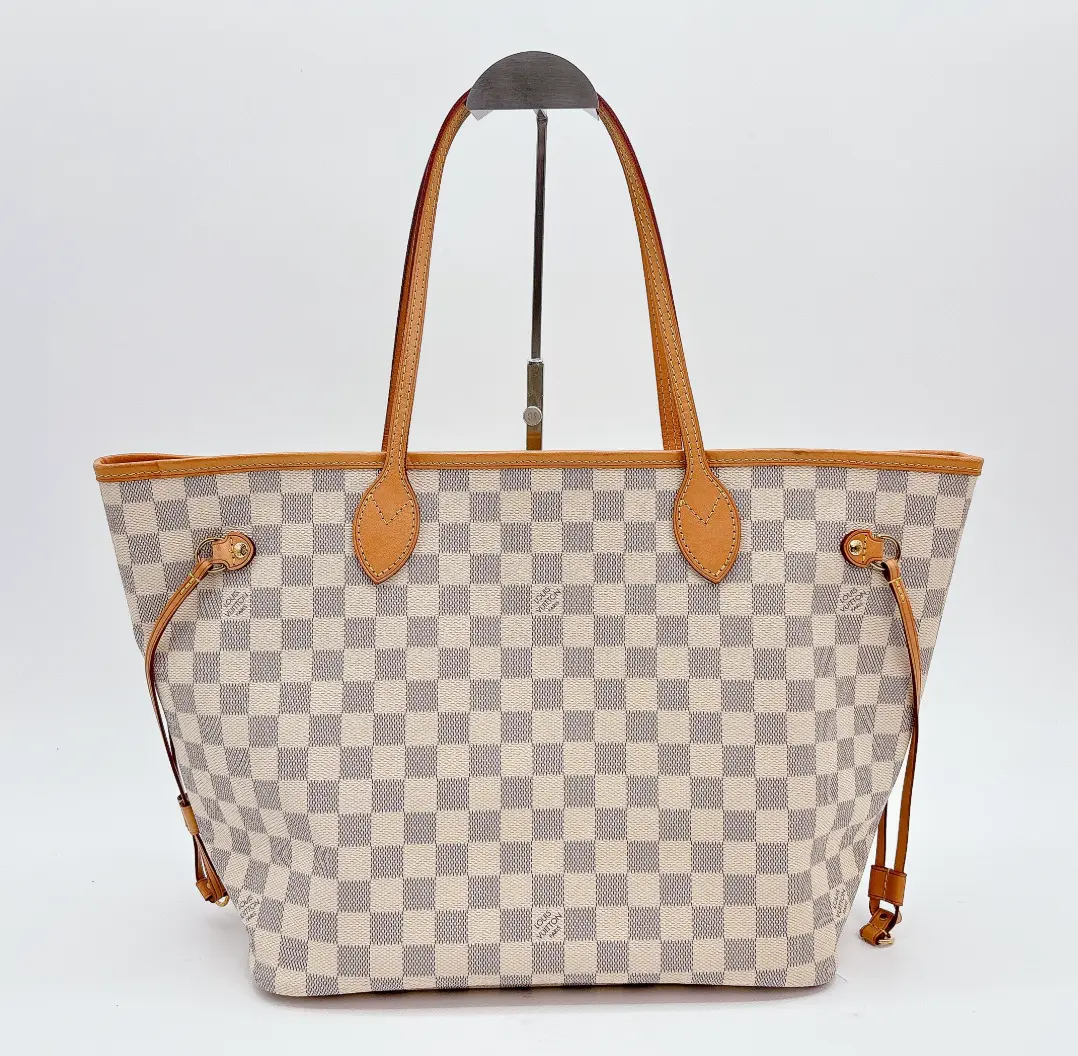 Pre-owned Louis Vuitton Canvas Tote bags Damier Azur Neverfull MM size Tote bag