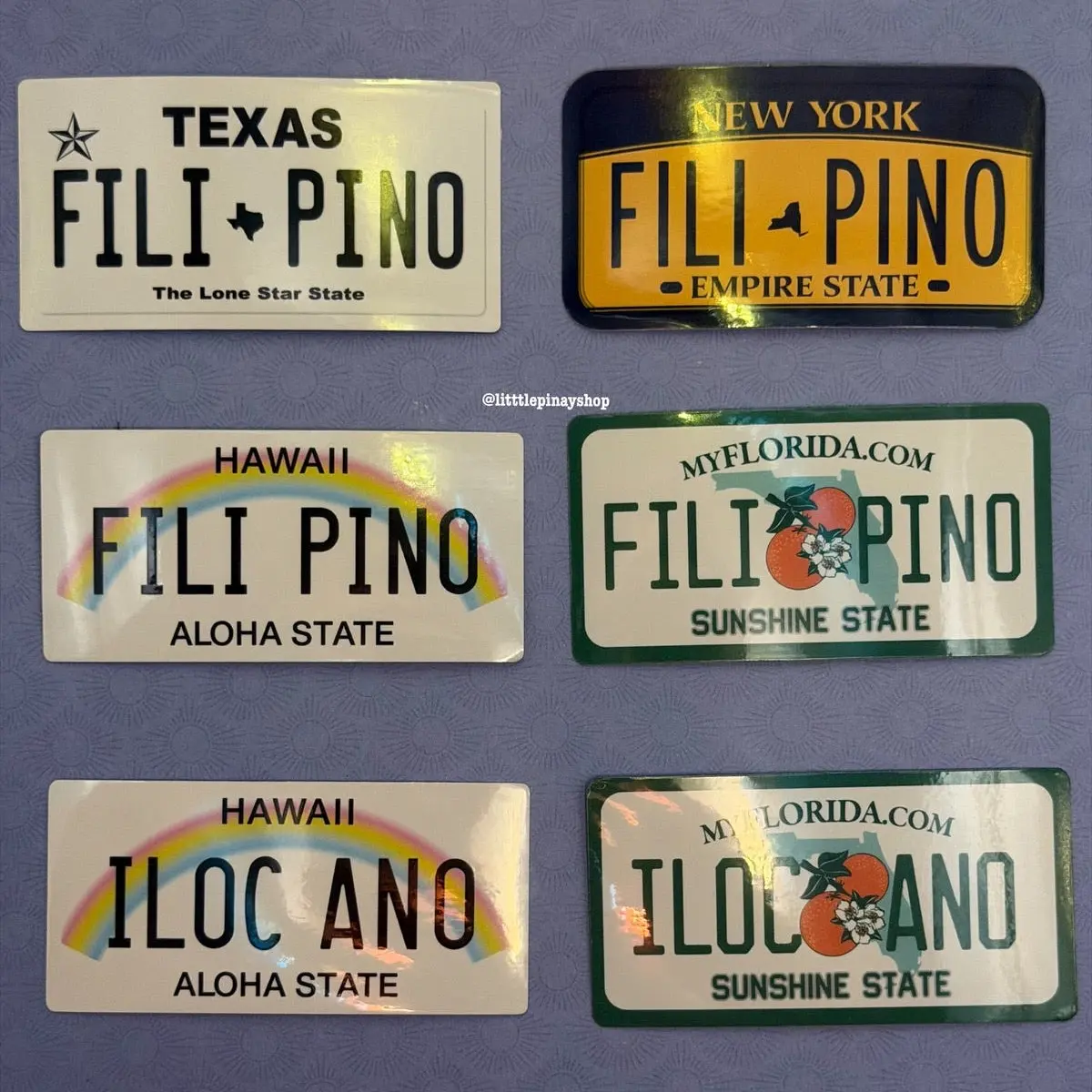 Filipino State License Plate Vinyl Stickers